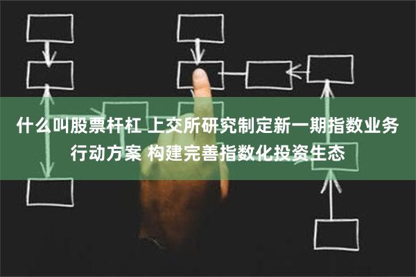 什么叫股票杆杠 上交所研究制定新一期指数业务行动方案 构建完善指数化投资生态