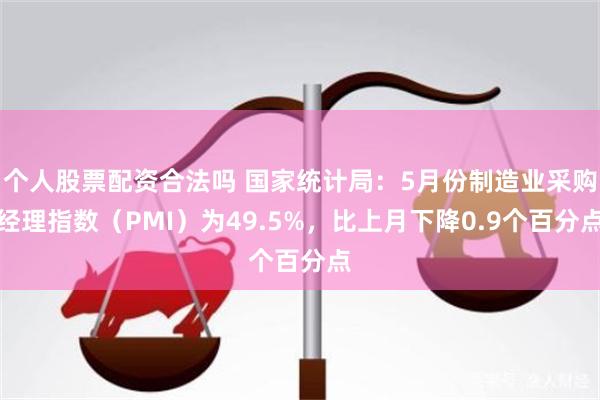 个人股票配资合法吗 国家统计局：5月份制造业采购经理指数（PMI）为49.5%，比上月下降0.9个百分点